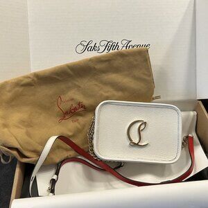 Christian Louboutin Radioloubi Small Crossbody — Bianco Calf Leather